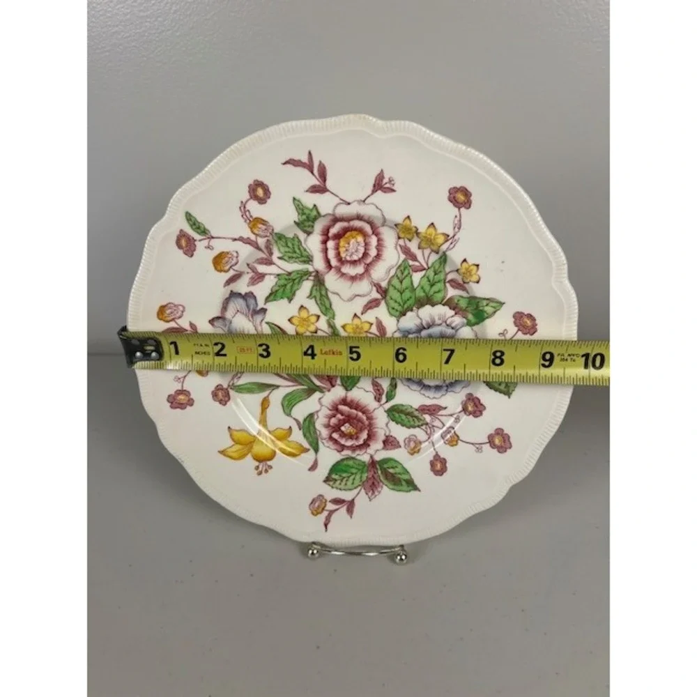 Johnson Brothers English Bouquet Dinner Plate Floral Scalloped Rim 10 In England